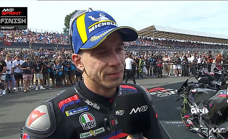 MotoGP, Silverstone, Sprint : Marco bezzecchi (Aprilia/3) « À chaud »
