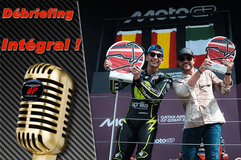 MotoGP, Silverstone J3, Débriefing Raul Fernandez (Aprilia/1) : « ce matin, j’ai appris quelle était la limite du pneu arrière », etc. (Intégralité)