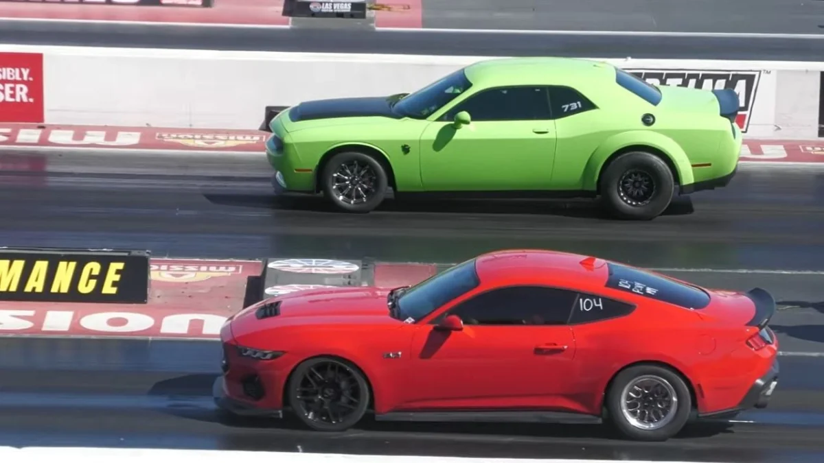 Dodge Demon 170 vs Mustang GT RTR : le duel sur 400 m tourne à la correction pour la Ford