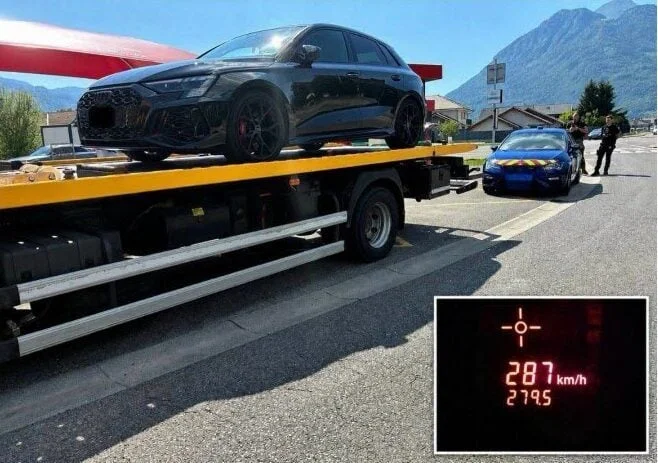 Audi RS 3 : l’un des plus gros excès de vitesse jamais relevés en France