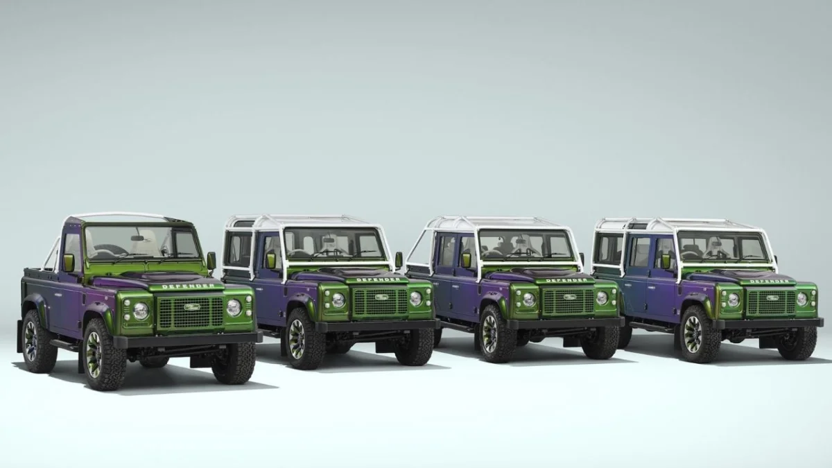 "Vous m'en mettrez quatre !" : ce client s’offre quatre Defender V8 restomod en peinture caméléon pour plus d’un million d’euros