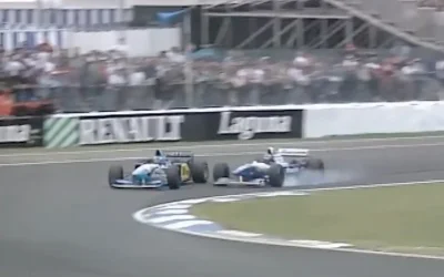 Silverstone 1995 : Hill vs Schumacher, quand le duel vire au crash ! (+ vidéo)