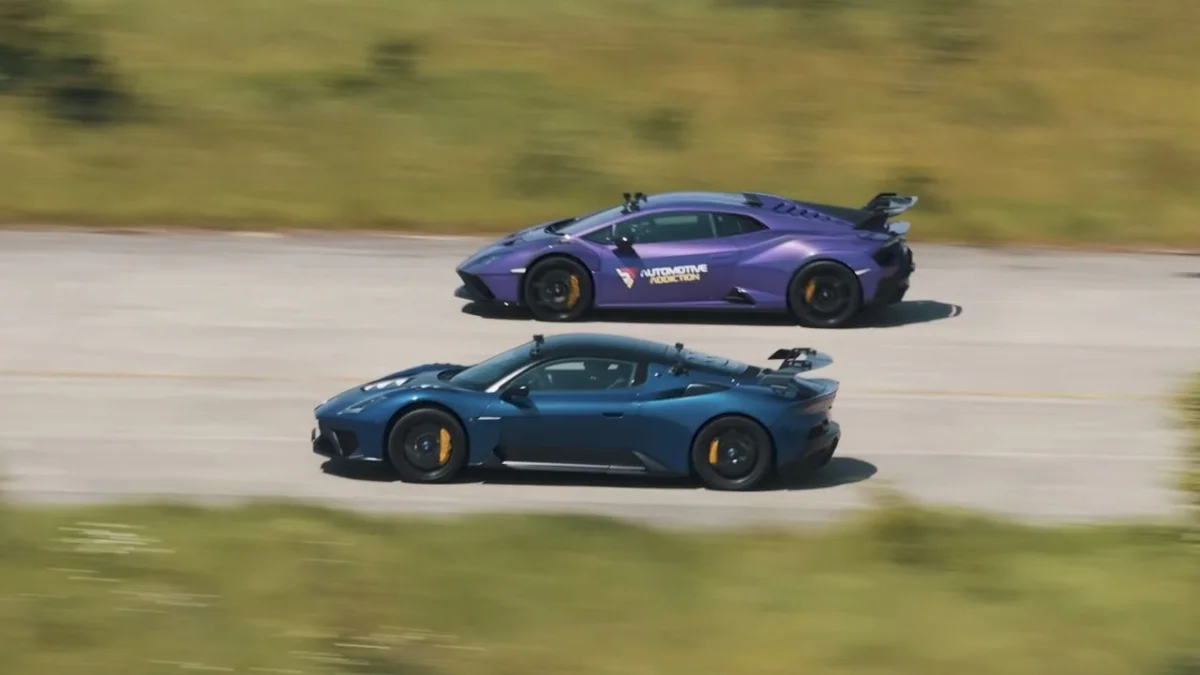 Lamborghini Huracan STO vs Maserati GT2 Stradale : un duel bien plus serré que prévu sur 400 m